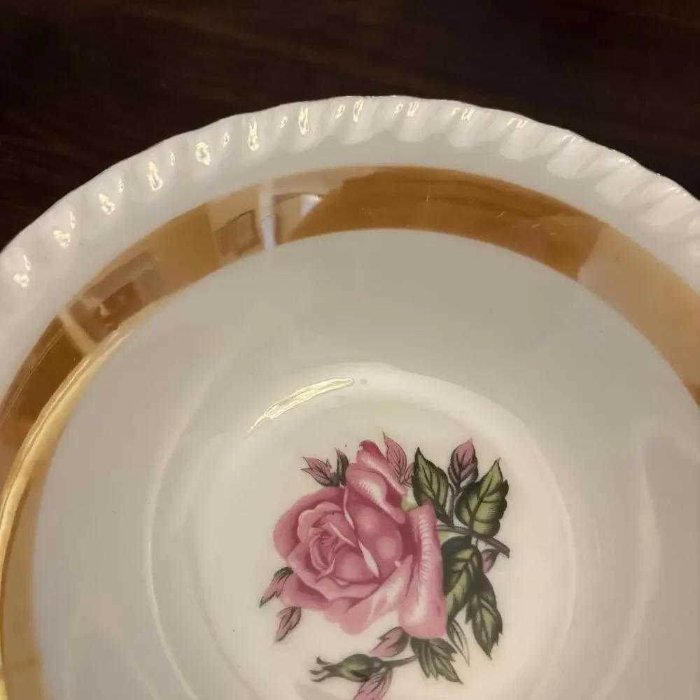 Westwood Fine China Rose Bowl Gold Trim Handcrafted in Japan Vintage